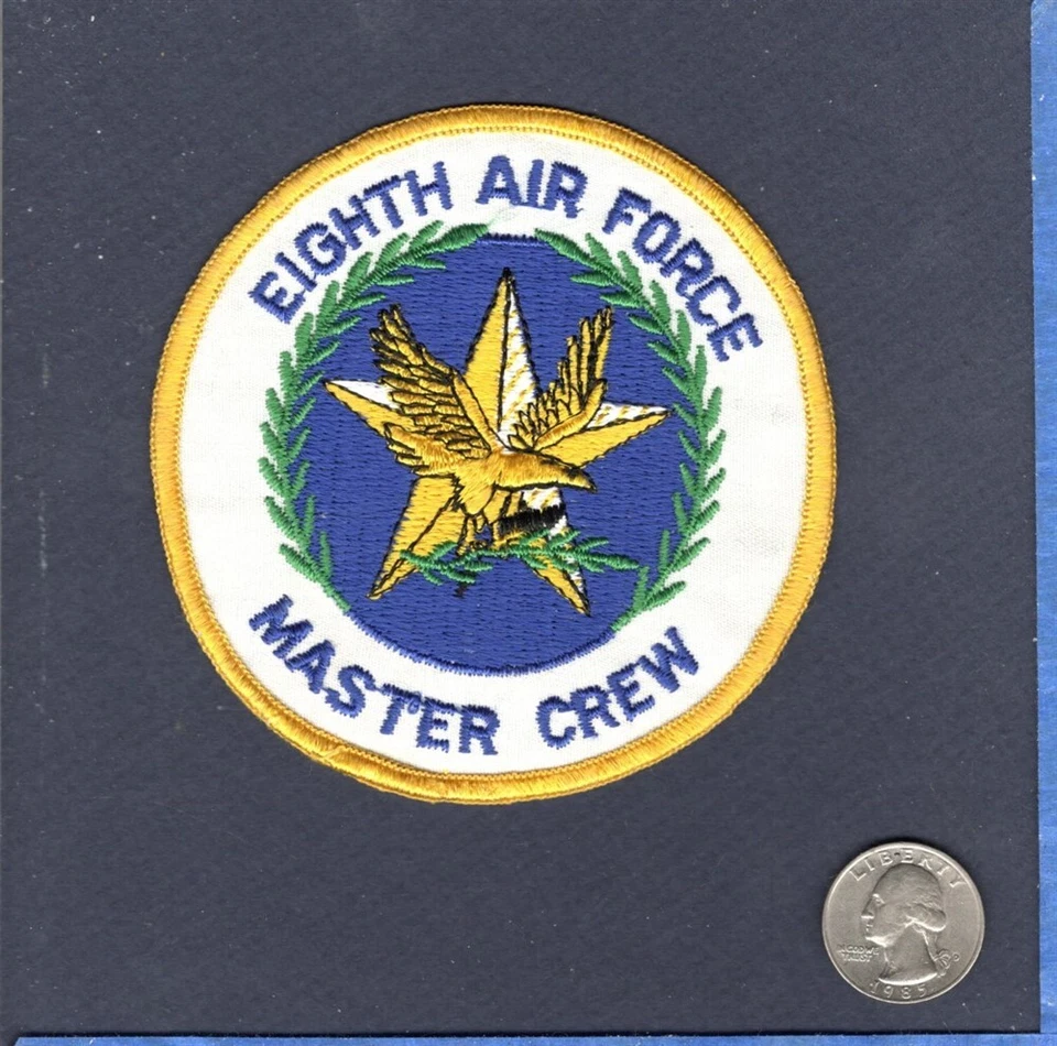 Master Crew 8th AIR FORCE USAF Squadron Patch - Image 1 of 1