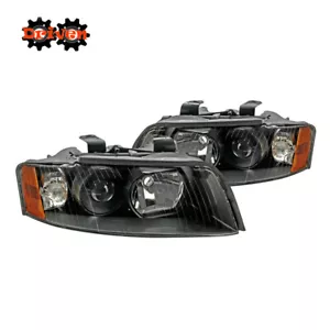 For 02-05 Audi A4 / S4 Projector Headlights Black Housing CLear Lens - Picture 1 of 4