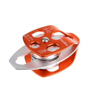 Seilrolle Umlenkrolle Fix Pulley Tandemrolle Rot für Seilbahn Klettersteig - Bild 1 von 7