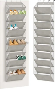 Organizador de zapatos para puerta de 10 estantes, bolsillos profundos, ajuste para 20 pares, soporte para zapatos - Imagen 1 de 14