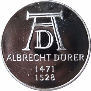 J410 5 DM Gedenkmünze Albrecht Dürer von 1971 in PP 607 - Bild 1 von 2