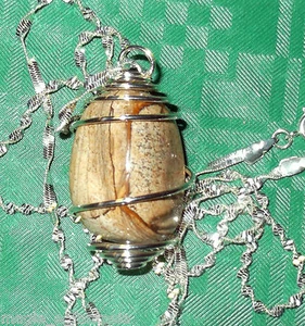 Collana con DIASPRO PAESAGGIO o PIETRA PAESINA cristalloterapia zen chakra miner - Imagen 1 de 1