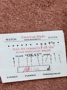 American Made Watch Hands Elgin From Watchmakers Tool Part Of A Lot - Picture 1 of 2