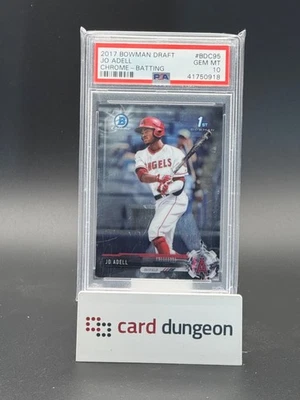 Jo Adell 2017 Bowman Draft Chrome 1st Bowman PSA 10 - 41750918 [33-304] - Image 1 of 2
