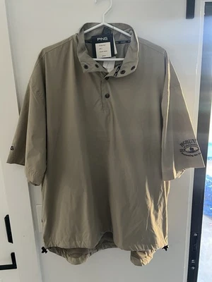 PING Golf Short Sleeve Rain Pullover – Chalk Camo – Size L – New with Tags - Image 1 of 4