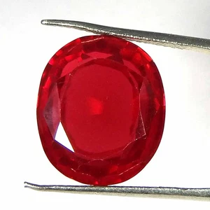16.45CtsNatural 15x13x5 Imitation Ruby Oval Cut Cabochon Loose Gemstones - Picture 1 of 3