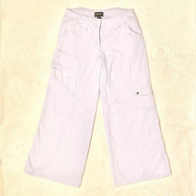 Винтажные пастельные фиолетовые мешковатые широкие брюки-карго 80-х женские 10 MetroStyle - Изображение 1 из 4