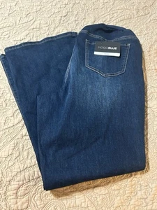 Indigo Blue Maternity Jeans 2X Bootcut Dark Blue NEW - Picture 1 of 11