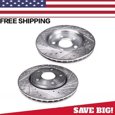 Rotores de freno delanteros perforados para BMW -525i 525xi 528i 528xi 530i 530xi 535i xDrive Foto 1 de 4