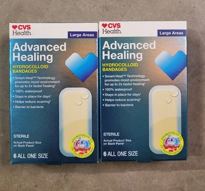 Lote de 2 vendajes curativos avanzados CVS grandes áreas cantidad 6 en cada caja Foto 1 de 3