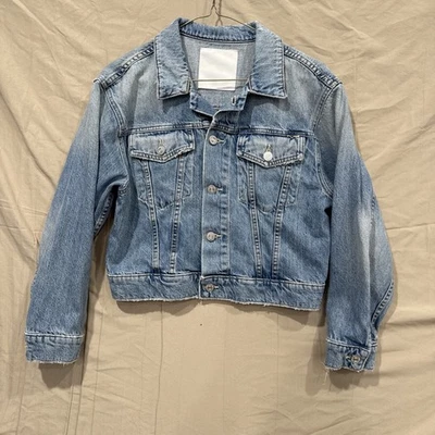 Jaqueta jeans MOTHER Superior Big Shorty Saved By The Bell jeans tamanho médio - Imagem 1 de 4