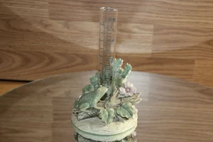vintage frog rain gauge resin figurine by new creative enterprises 1970's 80's - Picture 1 of 11
