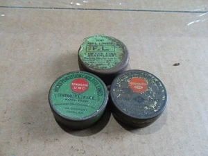 Lot Of 3 Vintage Early Remington Hicks & Winchester Cap Tins - Picture 1 of 17