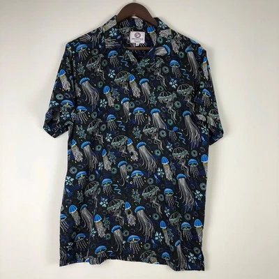 One Resolution Men's Shirt Short Sleeve Button Up Jelly Fish Size M - Image 1 of 4