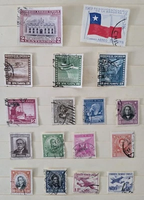 Chile Stamps Lot #2 - Nice collection of the earliest stamps - Used - VF - Image 1 of 4