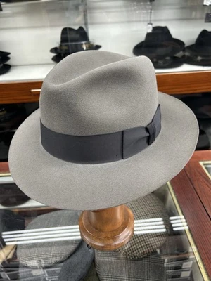 Biltmore Gray Canadian Suede Men's Fur Felt Hat Size 7 1/8 Made In Canada - Image 1 of 4