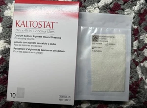 Aderezo KALTOSTAT Calcio Sodio Alginato 3" x 4-3/4" Exp 5/2026 SIN CAJA - Imagen 1 de 1