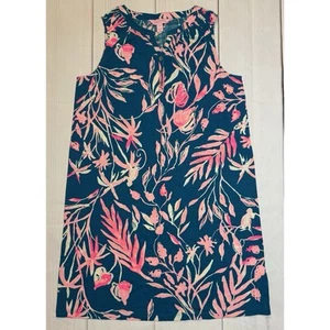 Lilly Pulitzer Dress Girl’s Size XL Floral Shift Tidal Wave Prime Time Pink - Picture 1 of 5