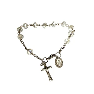 Catholic Rosary Bracelet Beaded Religious Jewelry Christian Faith Gift - Picture 1 of 7