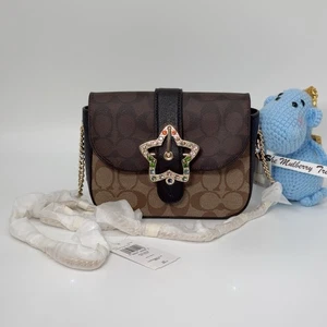 Coach C7013 Gemma Signature Mix Star Buckle Crossbody Bag Khaki Braun Schwarz Neu mit Etikett - Bild 1 von 9