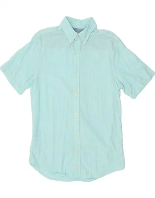 CHAPS Mens Regular Fit Short Sleeve Shirt Small Blue Linen BJ17 - Image 1 of 3