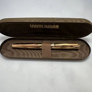 Waterman penna stilografica vintage placca Oro G con pennino in oro 18 kt - Foto 1 di 9