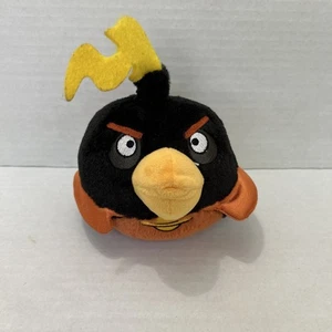 Angry Birds 5” Black Space Bomb Bird Plush Rovo Commonwealth Toy & Novelty - Picture 1 of 7