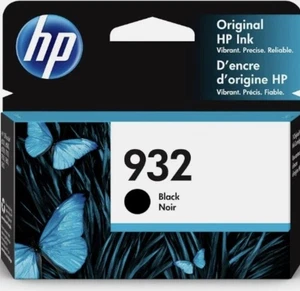 Neu versiegelt Original HP 932 schwarze Tintenpatrone (CNO57AN) Ablaufdatum 10/2024 SCHNELLER VERSAND - Bild 1 von 1