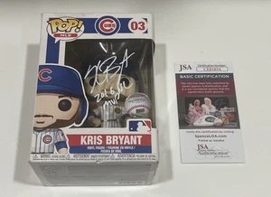 Kris Bryant JSA Chicago Cubs 2016 NL MVP Inscribed Autographed Funko Pop - Picture 1 of 2