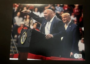 Dana White Firmado Autografiado 8x10 Beckett Bas UFC Presidente Donald Trump - Imagen 1 de 1