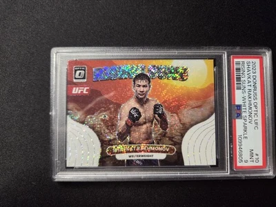 Shavkat Rakhmonov 2023 Optic White Sparkle Rising Suns UFC SSP PSA 9 - Image 1 of 2