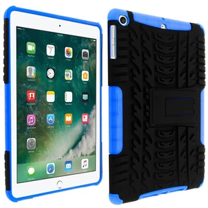 Coque iPad 5 / 6 / Air / 2018 Coque Antichocs renforcé + Support intégré Bleu - Photo 1/5