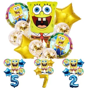 Spongebob Birthday Balloons Spongebob Square Pants Party Gold Stars Birthday - Picture 1 of 25