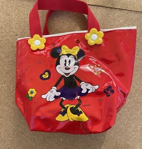 Minnie Mouse Small Red Plastic Vinyl Bag - Disney Bag - Picture 1 of 6