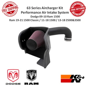 K&N 63 Series Aircharger Performance Air Intake Kit For 13-18 RAM 2500 & 3500 - Foto 1 di 12