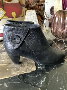 Spring Step Captivate fold over style Leather Ankle Boots Size 41 - Picture 1 of 7