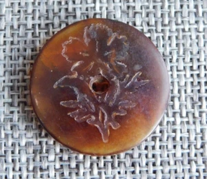 Antique Vtg Horn Button Aprx: 1" #031-B - Picture 1 of 5