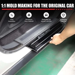 Car Interior Door Sill Scuff Plate Trim For Range Rover Evoque 12-18 Black Steel - Picture 1 of 12