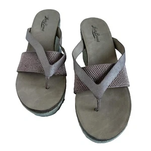 Lucky Brand Size 8.5 M thong wedge sandals 3" platform dusty pink - Picture 1 of 11