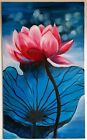 Oil hand painting on canvas wall art home decor picture of water lotus flowers
