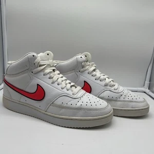 Nike Court Vision Mid 'White Flash Crimson Pink CD5436-102 Women's Size 10 - Picture 1 of 6