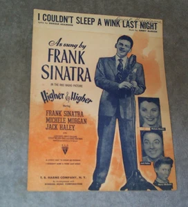 Frank Sinatra Sheet Music I Couldn't Sleep A Wink Last Night 1943 Film Higher & - Picture 1 of 2