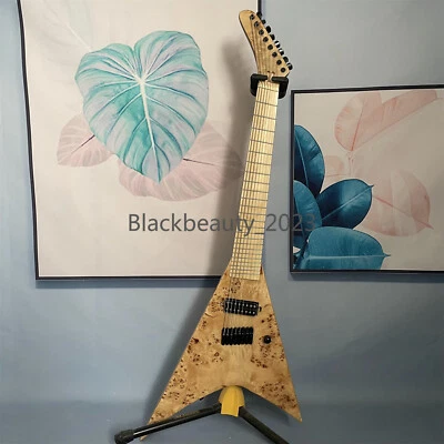 Bajo eléctrico Swallow Tail en forma de V árbol con tapa de arce diapasón de 8 cuerdas Foto 1 de 4