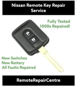 Repair Service for Nissan Almera N16 Micra Note Navara 2 button remote key FIX - Picture 1 of 1