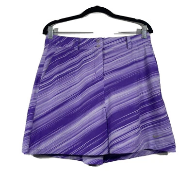 Nike Golf Tour Performance Skirt/Shorts Skort Size 4 Purple Stripe Women Dri-Fit - Image 1 of 4