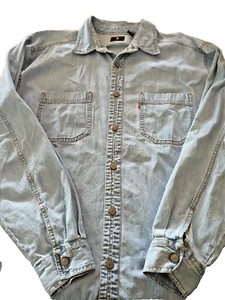 LEVI'S Red Tab Vintage 80's mens Womens oversize Classic Denim Shirt - L - Picture 1 of 7