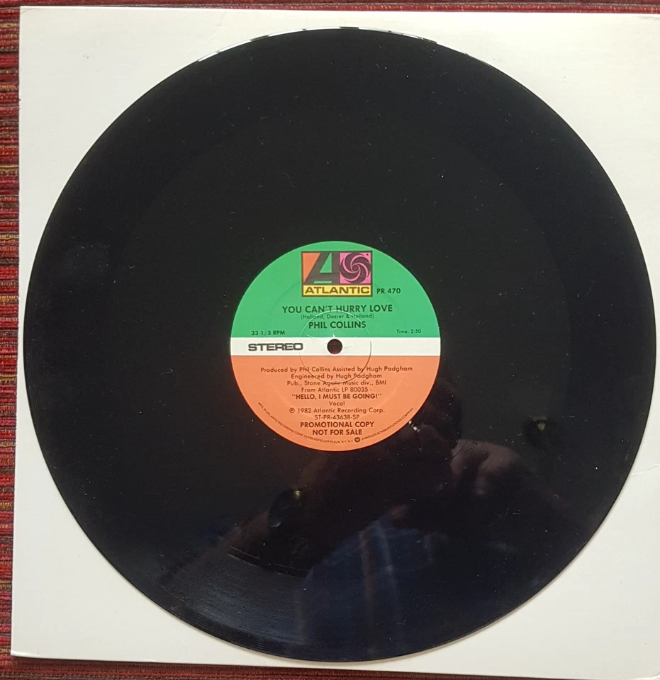 PHIL COLLINS YOU CAN'T HURRY LOVE RARE 12 INCH USA PROMO VINYL SINGLE, MINT - Image 1 of 1