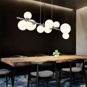 Lampada Sala Pranzo Lampada a Sospensione LED Sfere Altezza Regolabile 9 Fiamma - Foto 1 di 9