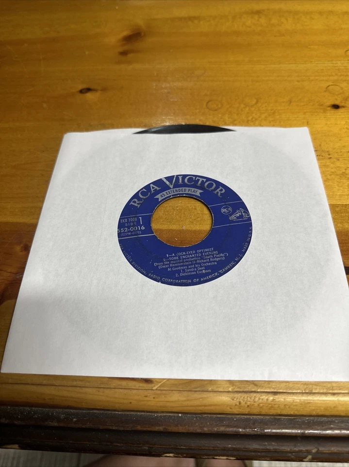 Al Goodman, Cock-Eyed Optimist (Vinyl Record, 45rpm, 7", 1949) RARE BLUE VINYL - Image 1 of 1