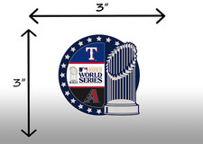 Texas Rangers World Series Champions 2023 3" Round Vinyl Sticker